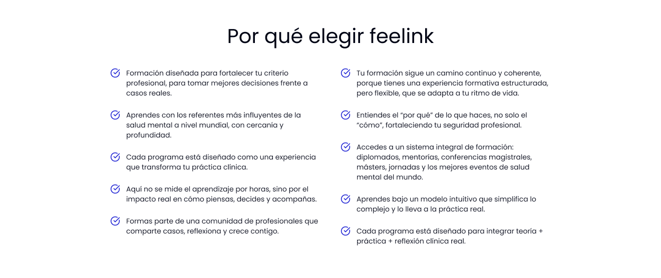 Razones para elegir feelink